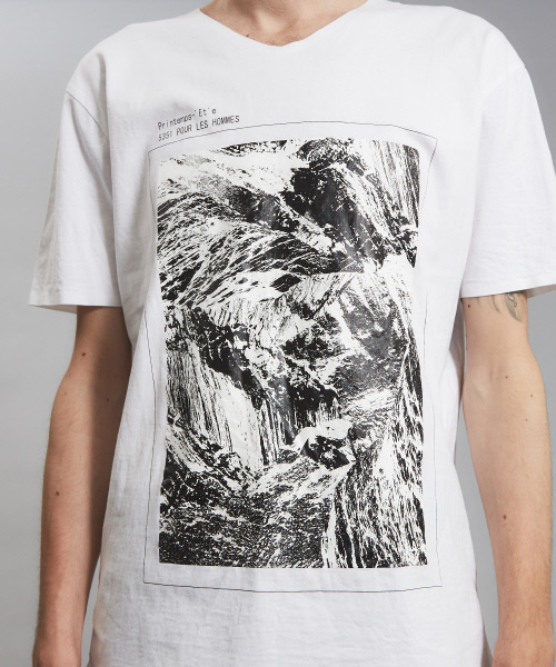 5351 POUR LES HOMMES(ゴーサンゴーイチプールオム)の「圧着マウンテンTシャツ(Tシャツ/カットソー・メンズ・ホワイト/ブラック・44/46/48/50)」の8枚目の写真