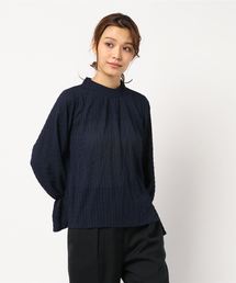 ふくれシフォンハイネックブラウス
