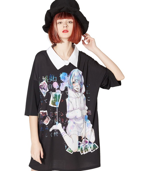 ankoROCK(アンコロック)の「7つの大罪『嫉妬』シャツ襟Tシャツ -メガビッグ-(Tシャツ/カットソー・メンズ・A・ONE SIZE)」の13枚目の写真