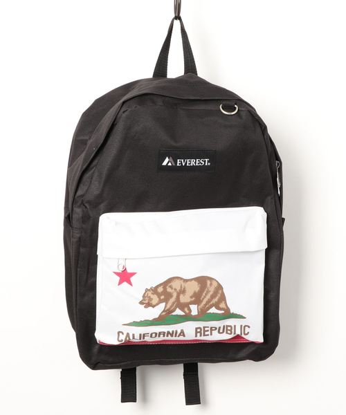 EVEREST（エベレスト）の「【EVEREST/ エベレスト】CLASSIC PATTERN BACKPAK / クラシック パターンバックパック【総柄】（バックパック/リュック・レディース・ダークネイビー/ホワイト/ゼブラ/ブラック系その他/ブルー/ブルーパープル/ネイビー/ダークブルー/ブラック×ホワイト/ストライプ・FREE）」の4枚目の写真