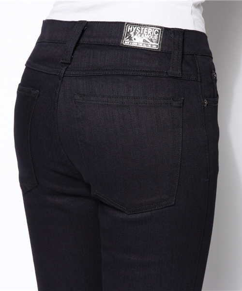 HYSTERIC GLAMOUR（ヒステリックグラマー）の「デニムハイウエストスリムPT（デニムパンツ・レディース・インディゴブルー/ブラック・X-SMALL/MEDIUM/SMALL/XX-SMALL）」の9枚目の写真