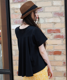 Ray BEAMS | Ray BEAMS / バック フレア クルーネック Tシャツ(Tシャツ/カットソー)