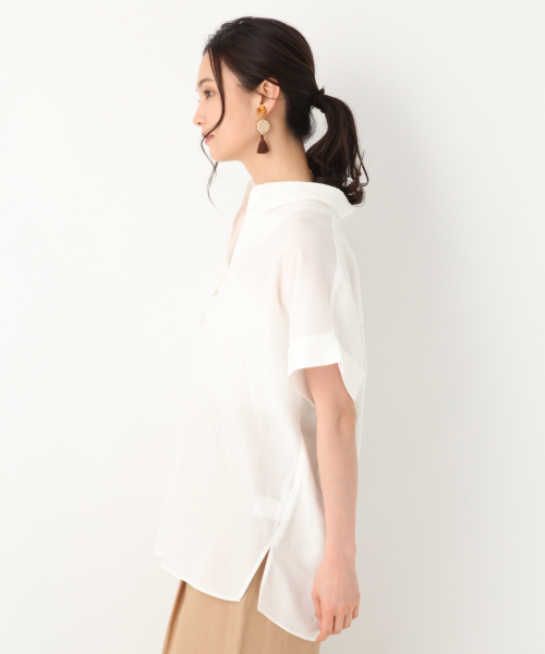 GLOBAL WORK（グローバルワーク）の「サラサラスキッパーシャツ半袖/822498（シャツ/ブラウス・レディース・ホワイト/ライトブルー/ブルー/ライトグリーン/マスタード/ダークブルー・MEDIUM/LARGE）」の19枚目の写真