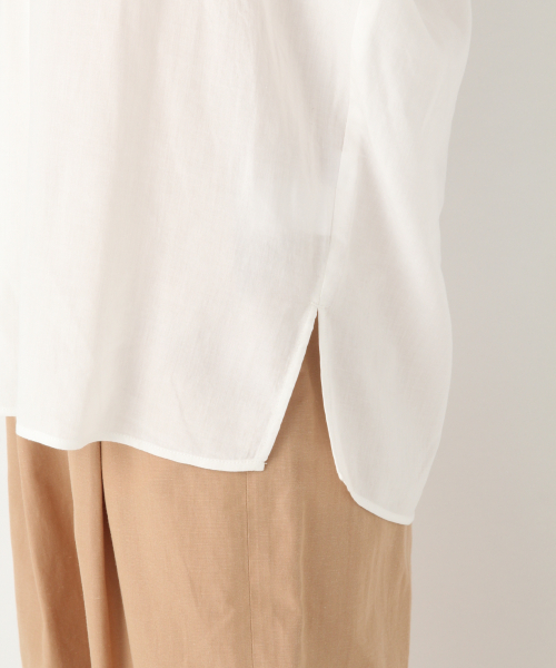 GLOBAL WORK（グローバルワーク）の「サラサラスキッパーシャツ半袖/822498（シャツ/ブラウス・レディース・ホワイト/ライトブルー/ブルー/ライトグリーン/マスタード/ダークブルー・MEDIUM/LARGE）」の12枚目の写真