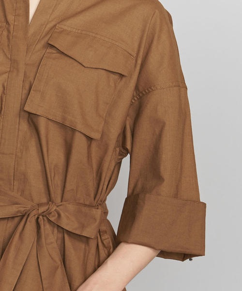 BEAUTY&YOUTH UNITED ARROWS（ビューティーアンドユースユナイテッドアローズ）の「BY ビッグシャツジャケット о（シャツ/ブラウス・レディース・ブラウン/オフホワイト/オリーブ・FREE）」の10枚目の写真