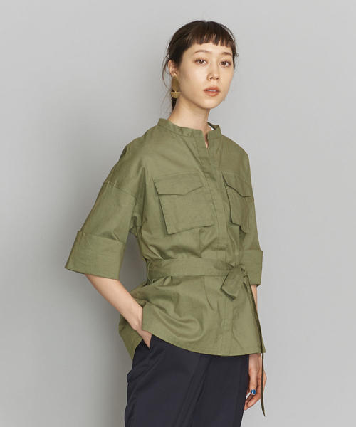 BEAUTY&YOUTH UNITED ARROWS（ビューティーアンドユースユナイテッドアローズ）の「BY ビッグシャツジャケット о（シャツ/ブラウス・レディース・ブラウン/オフホワイト/オリーブ・FREE）」の16枚目の写真
