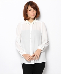 one after another NICE CLAUP | 【ナイスクラップ】衿ビジューブラウス(シャツ/ブラウス)