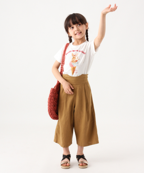 GLOBAL WORK（グローバルワーク）の「【キッズ】サスツキリネンワイドパンツ/835989（その他パンツ・キッズ・ブラック/ブラウン/オフホワイト・SMALL/MEDIUM/LARGE/X-LARGE/XX-LARGE）」の17枚目の写真