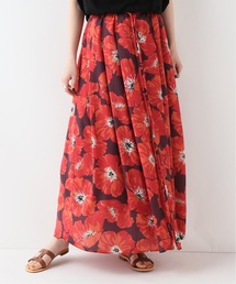 SLOBE IENA Fi.m フラワープリントロングスカート