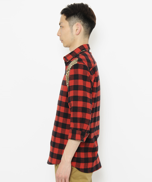 XLARGE（エクストララージ）の「HALF SLEEVE PLAID SHIRT（シャツ/ブラウス・メンズ・グレー/レッド/ホワイト・LARGE/SMALL/X-LARGE/MEDIUM）」の4枚目の写真