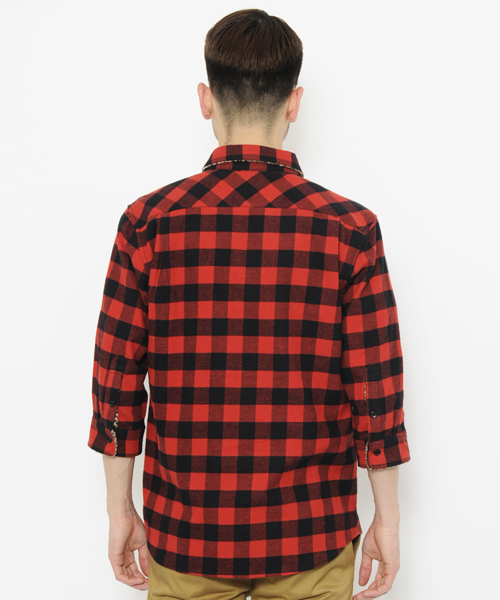 XLARGE（エクストララージ）の「HALF SLEEVE PLAID SHIRT（シャツ/ブラウス・メンズ・グレー/レッド/ホワイト・LARGE/SMALL/X-LARGE/MEDIUM）」の5枚目の写真
