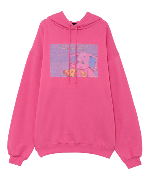 Candy Stripper（キャンディストリッパー）の「SCENE OF SNACKING SWEAT HOODIE（パーカー・レディース・ブラック/ベージュ/パープル/ピンク/アイボリー・2）」の14枚目の写真