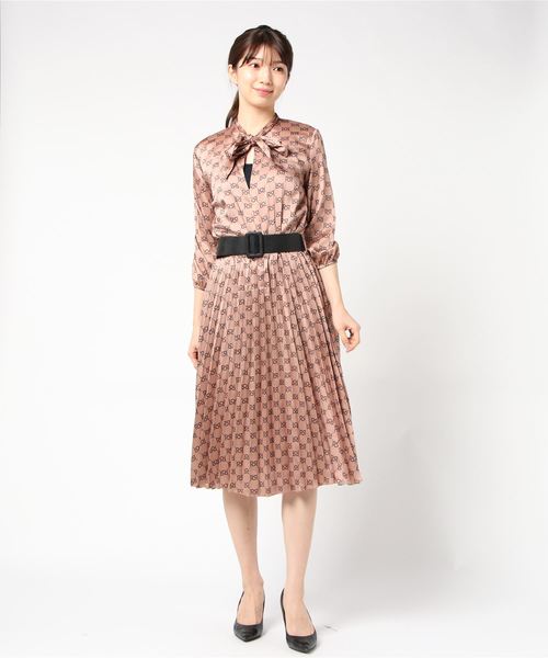 Narcissus ナルシス のファッション ワンピース ワンピース Teddy ボウタイリボンワンピース ワンピース