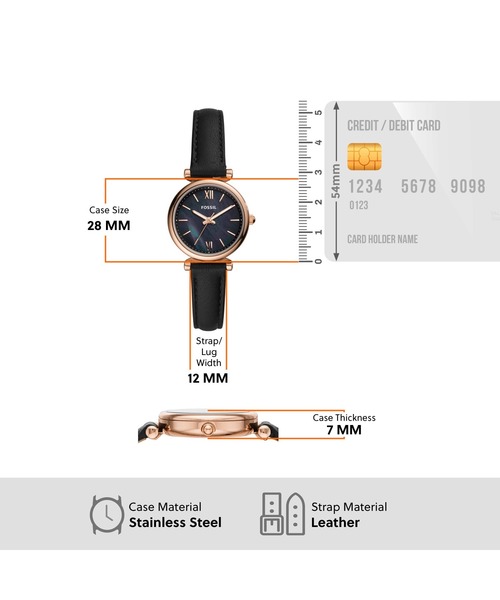 FOSSIL(フォッシル)の「フォッシル 腕時計 レディース アナログ レザー ES4700(アナログ腕時計・レディース・ブラック・FREE)」の16枚目の写真