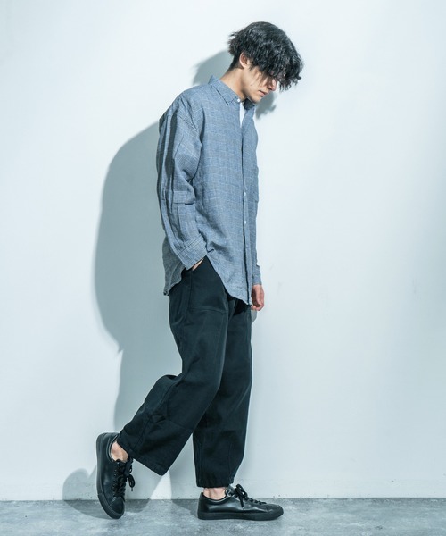 Ressaca（レサーカ）の「オーバーサイズ 長袖ブロードビッグシャツ（シャツ/ブラウス・メンズ・ベージュ系その他/ブラウン系その他/ブラウン系その他2/グレー系その他/ブルー系その他/ブルー系その他2/ホワイト/ネイビー/ブルー/ブラック系その他/ブラック・M/L/XL）」の15枚目の写真