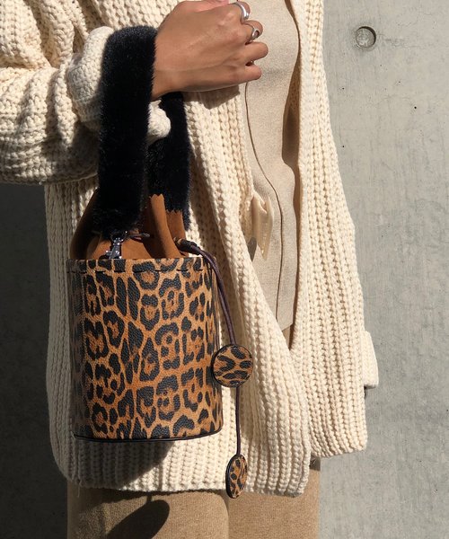PARKS TOKYO SELECT（パークストウキョウセレクト）の「ﾊﾞｹﾂﾌｧｰﾊﾝﾄﾞﾙBAG（ハンドバッグ・レディース・ブラック/キャメル/レオパード・FREE）」の3枚目の写真