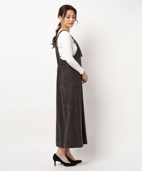 rps（アールピーエス）の「ミドルコーデュロイジャンスカ（ジャンパースカート・レディース・キャメル/ダークブラウン/ベージュ・M）」の13枚目の写真