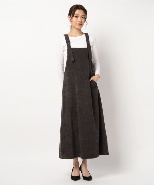 rps（アールピーエス）の「ミドルコーデュロイジャンスカ（ジャンパースカート・レディース・キャメル/ダークブラウン/ベージュ・M）」の15枚目の写真