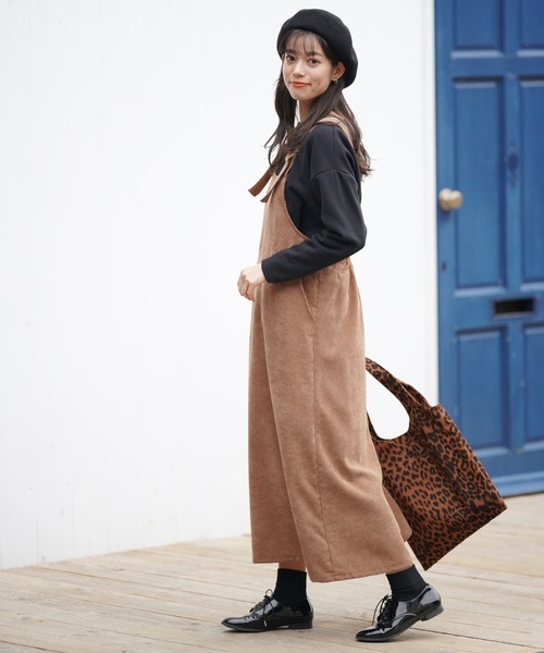 rps（アールピーエス）の「ミドルコーデュロイジャンスカ（ジャンパースカート・レディース・キャメル/ダークブラウン/ベージュ・M）」の10枚目の写真