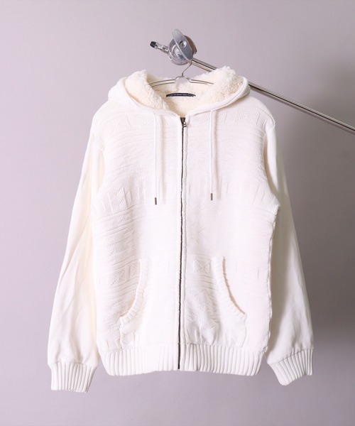 セール Bayblo ベイブロ のパーカー オルテガ柄ニット裏ボアzipファスナーパーカー Rms をセール価格で購入できます Bayblo オルテガ柄ニット裏ボアzipファスナーパーカー Rms パーカー Bayblo ベイブロ のファッション はこぽす対応商品 の