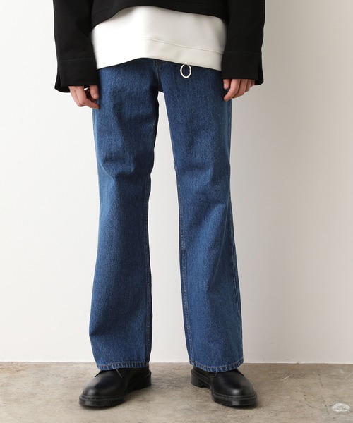 JUNRED（ジュンレッド）の「【WEB別注アイテム】11オンスデニムフレアパンツ（デニムパンツ・メンズ・ブラック/ネイビー/サックスブルー・S/M/L）」の3枚目の写真