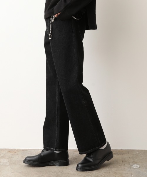 JUNRED（ジュンレッド）の「【WEB別注アイテム】11オンスデニムフレアパンツ（デニムパンツ・メンズ・ブラック/ネイビー/サックスブルー・S/M/L）」の11枚目の写真