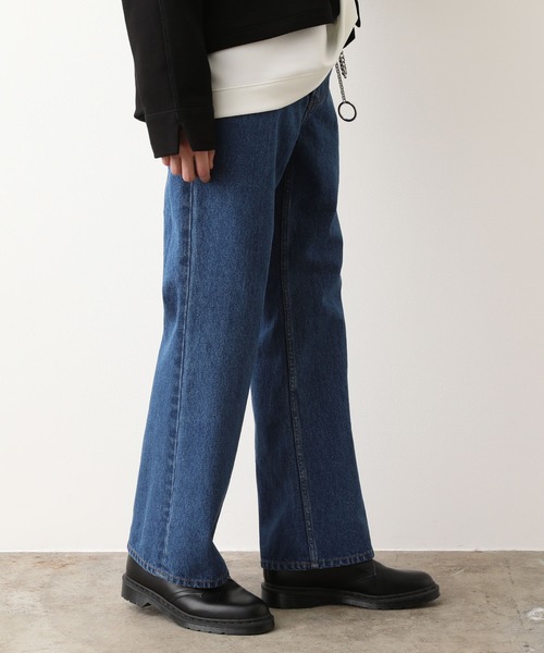 JUNRED（ジュンレッド）の「【WEB別注アイテム】11オンスデニムフレアパンツ（デニムパンツ・メンズ・ブラック/ネイビー/サックスブルー・S/M/L）」の17枚目の写真