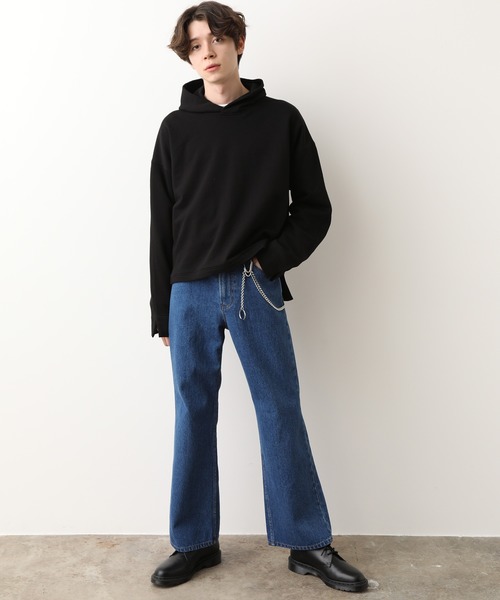 JUNRED（ジュンレッド）の「【WEB別注アイテム】11オンスデニムフレアパンツ（デニムパンツ・メンズ・ブラック/ネイビー/サックスブルー・S/M/L）」の21枚目の写真