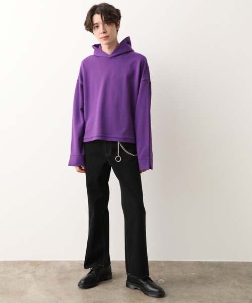 JUNRED（ジュンレッド）の「【WEB別注アイテム】11オンスデニムフレアパンツ（デニムパンツ・メンズ・ブラック/ネイビー/サックスブルー・S/M/L）」の5枚目の写真