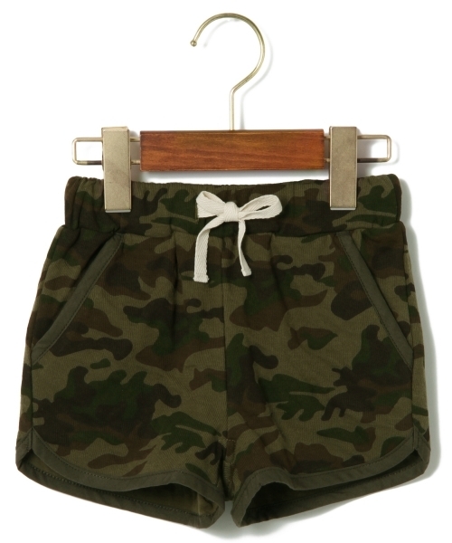 green label relaxing（グリーンレーベルリラクシング）の「メイサイプリント ショートパンツ ◆（その他パンツ・キッズ・ベージュ/オリーブ・115/95/125/105）」の2枚目の写真