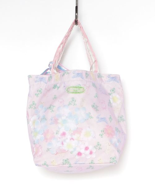 fafa（フェフェ）の「NEOLA | 造花入りトートバッグ（トートバッグ・キッズ・ミント/ピンク系その他・FREE）」の2枚目の写真
