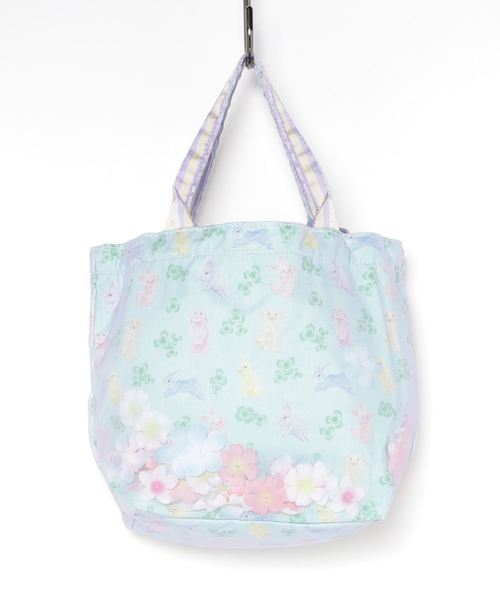 fafa（フェフェ）の「NEOLA | 造花入りトートバッグ（トートバッグ・キッズ・ミント/ピンク系その他・FREE）」の3枚目の写真