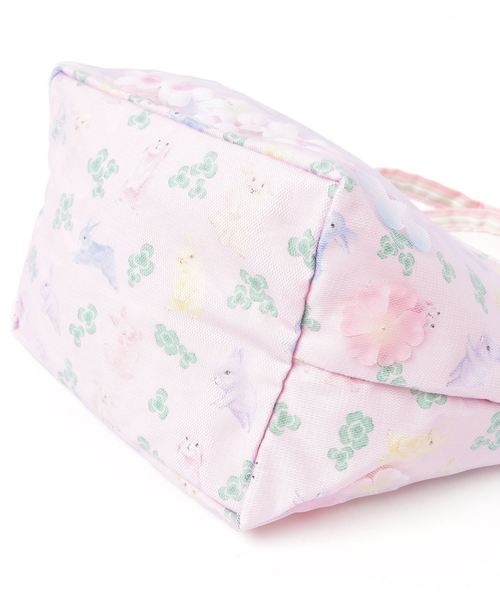 fafa（フェフェ）の「NEOLA | 造花入りトートバッグ（トートバッグ・キッズ・ミント/ピンク系その他・FREE）」の4枚目の写真