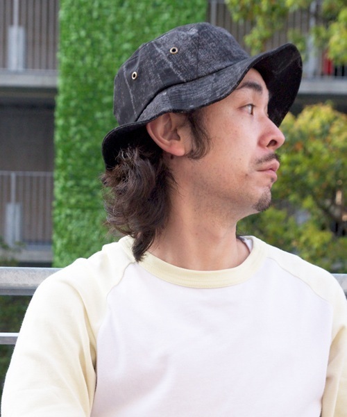 polcadot(ポルカドット)の「【Ruben】PAINT BUCKET HAT/ペイント プリント バケットハット(ハット・レディース・ホワイト/ブラック/マスタード/カーキ・FREE)」の3枚目の写真