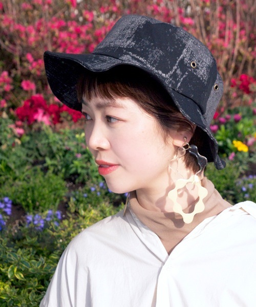 polcadot(ポルカドット)の「【Ruben】PAINT BUCKET HAT/ペイント プリント バケットハット(ハット・レディース・ホワイト/ブラック/マスタード/カーキ・FREE)」の10枚目の写真