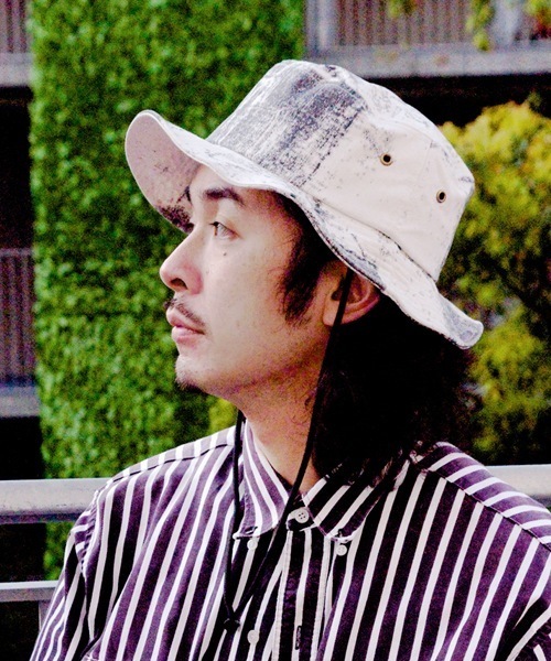 polcadot(ポルカドット)の「【Ruben】PAINT BUCKET HAT/ペイント プリント バケットハット(ハット・レディース・ホワイト/ブラック/マスタード/カーキ・FREE)」の12枚目の写真