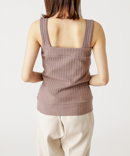 mystic（ミスティック）の「リブヘンリーキャミソール（キャミソール・レディース・チャコールグレー/ブラック/オフホワイト/モカ・FREE）」の8枚目の写真