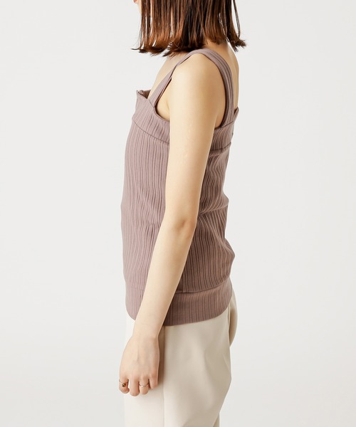 mystic（ミスティック）の「リブヘンリーキャミソール（キャミソール・レディース・チャコールグレー/ブラック/オフホワイト/モカ・FREE）」の6枚目の写真