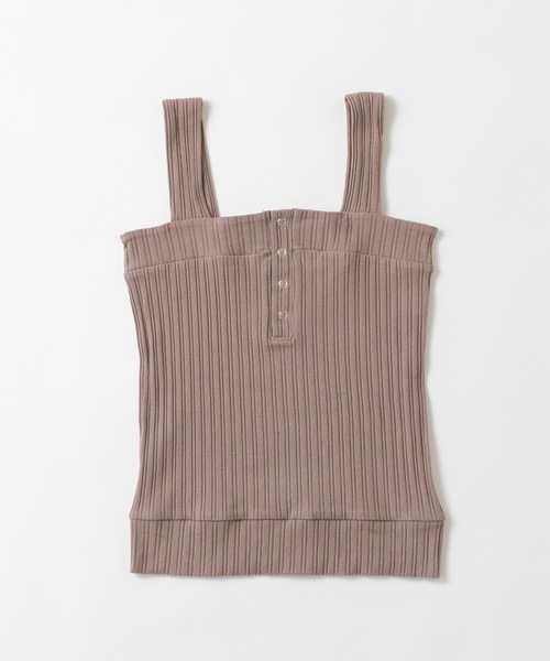 mystic（ミスティック）の「リブヘンリーキャミソール（キャミソール・レディース・チャコールグレー/ブラック/オフホワイト/モカ・FREE）」の10枚目の写真