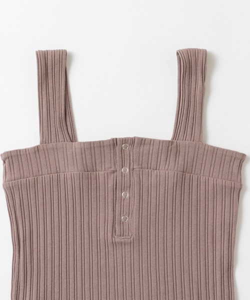 mystic（ミスティック）の「リブヘンリーキャミソール（キャミソール・レディース・チャコールグレー/ブラック/オフホワイト/モカ・FREE）」の11枚目の写真