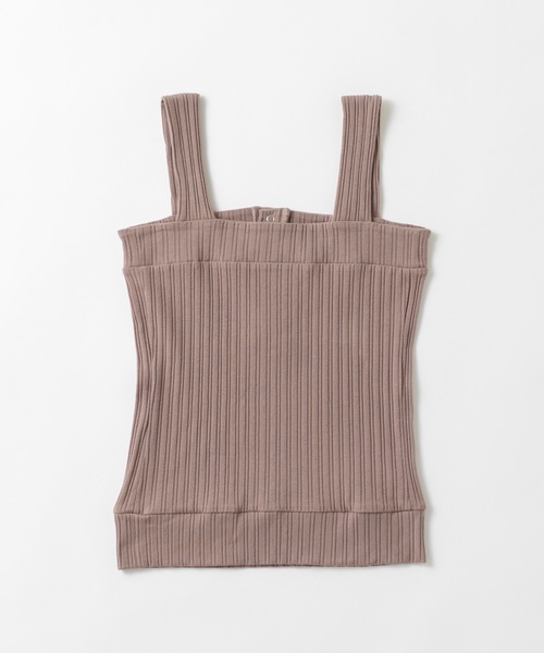 mystic（ミスティック）の「リブヘンリーキャミソール（キャミソール・レディース・チャコールグレー/ブラック/オフホワイト/モカ・FREE）」の13枚目の写真