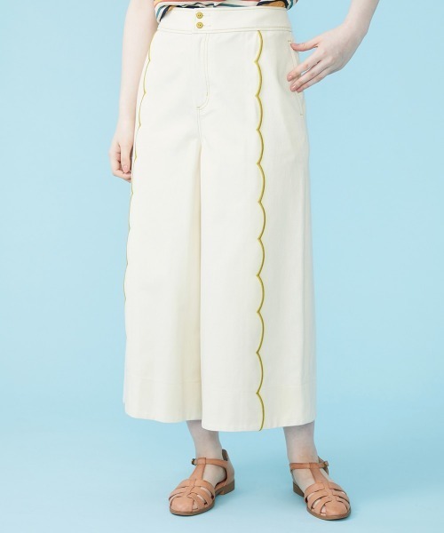 セール】Food Textile スカラップワイドパンツ（その他パンツ  