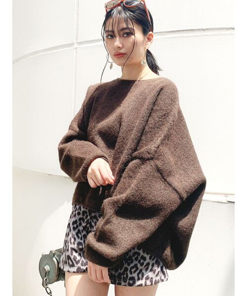 GYDA(ジェイダ)の「カラーグラフィックニット トップス(ニット/セーター・レディース・アイボリー/ブラック/マスタード/ブラウン・FREE)」の10枚目の写真