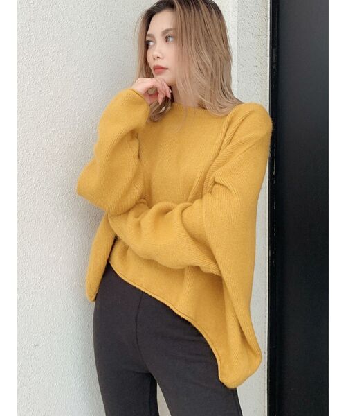 GYDA(ジェイダ)の「カラーグラフィックニット トップス(ニット/セーター・レディース・アイボリー/ブラック/マスタード/ブラウン・FREE)」の11枚目の写真