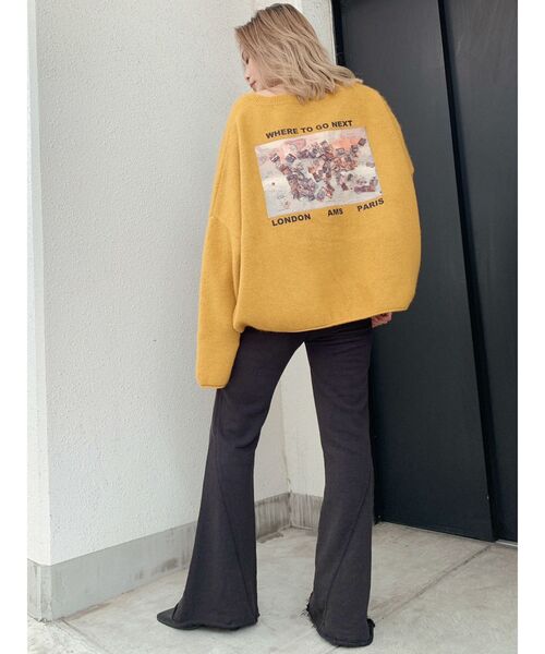 GYDA(ジェイダ)の「カラーグラフィックニット トップス(ニット/セーター・レディース・アイボリー/ブラック/マスタード/ブラウン・FREE)」の12枚目の写真