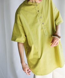 select MOCA | 2021 SS ステッチスタンドカラースリーピングシャツ(シャツ/ブラウス)