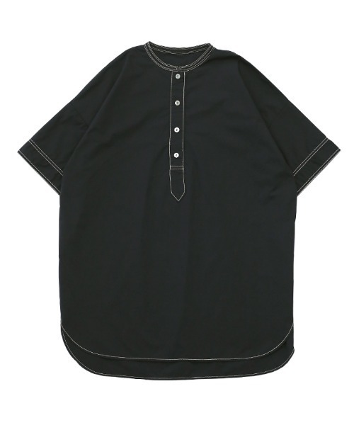 select MOCA(セレクトモカ)の「ステッチスタンドカラースリーピングシャツ(シャツ/ブラウス・レディース・ブラック/オフホワイト/ライトカーキ/グレイッシュブルー・FREE)」の18枚目の写真