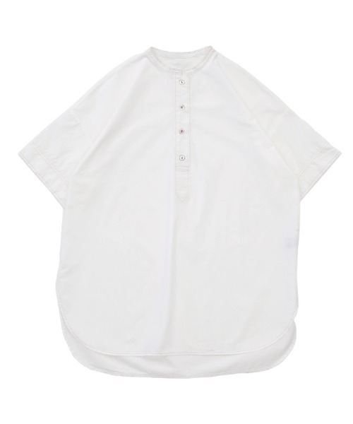 select MOCA(セレクトモカ)の「ステッチスタンドカラースリーピングシャツ(シャツ/ブラウス・レディース・ブラック/オフホワイト/ライトカーキ/グレイッシュブルー・FREE)」の19枚目の写真