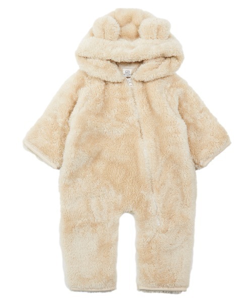 devirock(デビロック)の「くまみみボアカバーオール(カバーオール・キッズ・ベージュ/オフホワイト/モカ・70-80cm)」の12枚目の写真