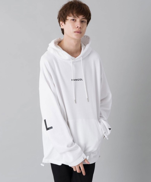 KANGOL(カンゴール)の「【KANGOL/カンゴール】BACK BIG ロゴパーカー(パーカー・メンズ・ホワイト/ブラック・LL/M/L)」の4枚目の写真